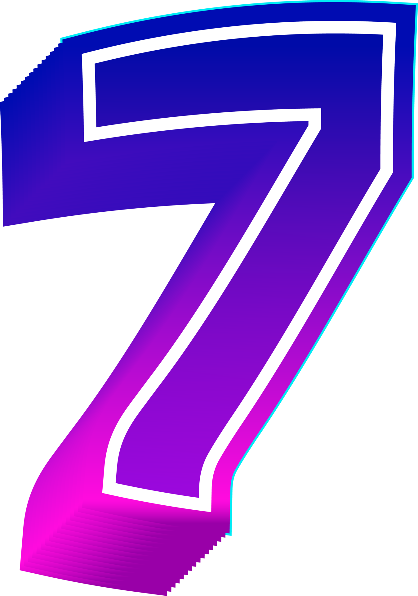 3d gradient color number 22980717 png