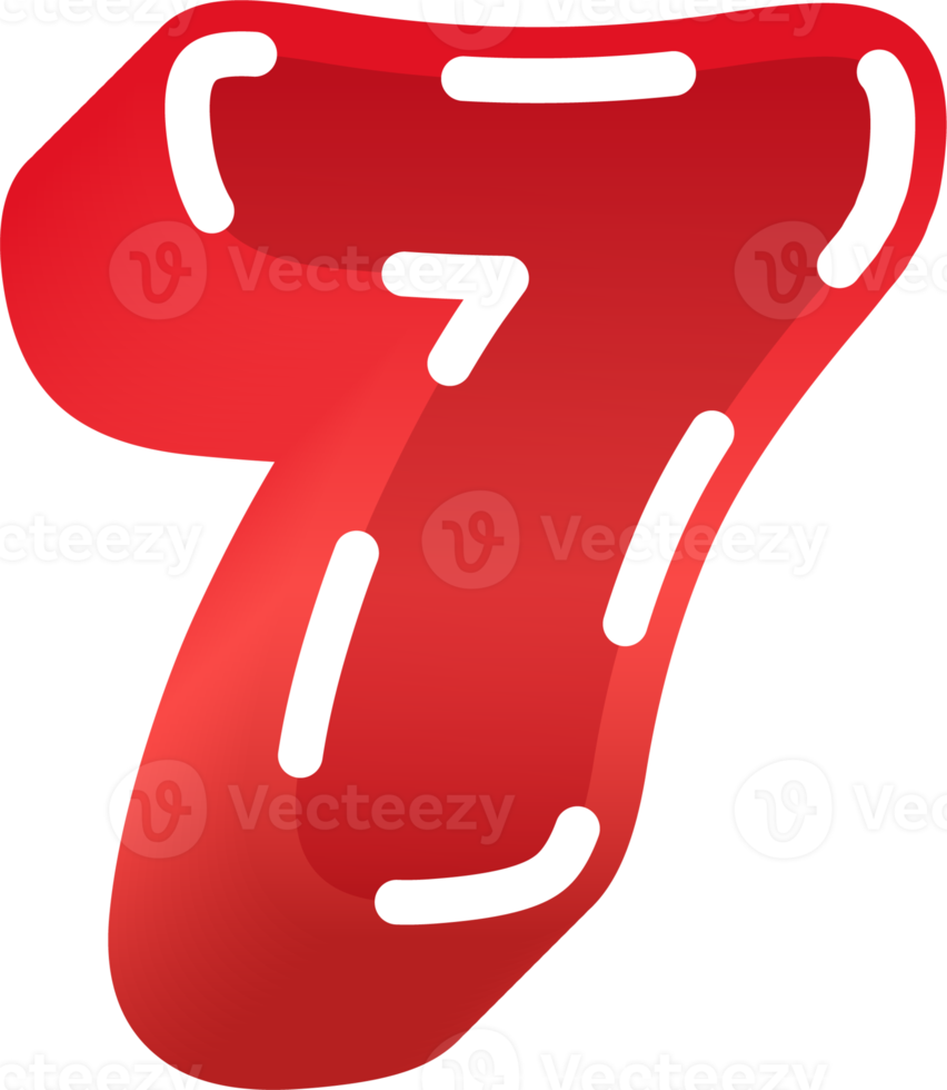 3d solide rot Nummer png