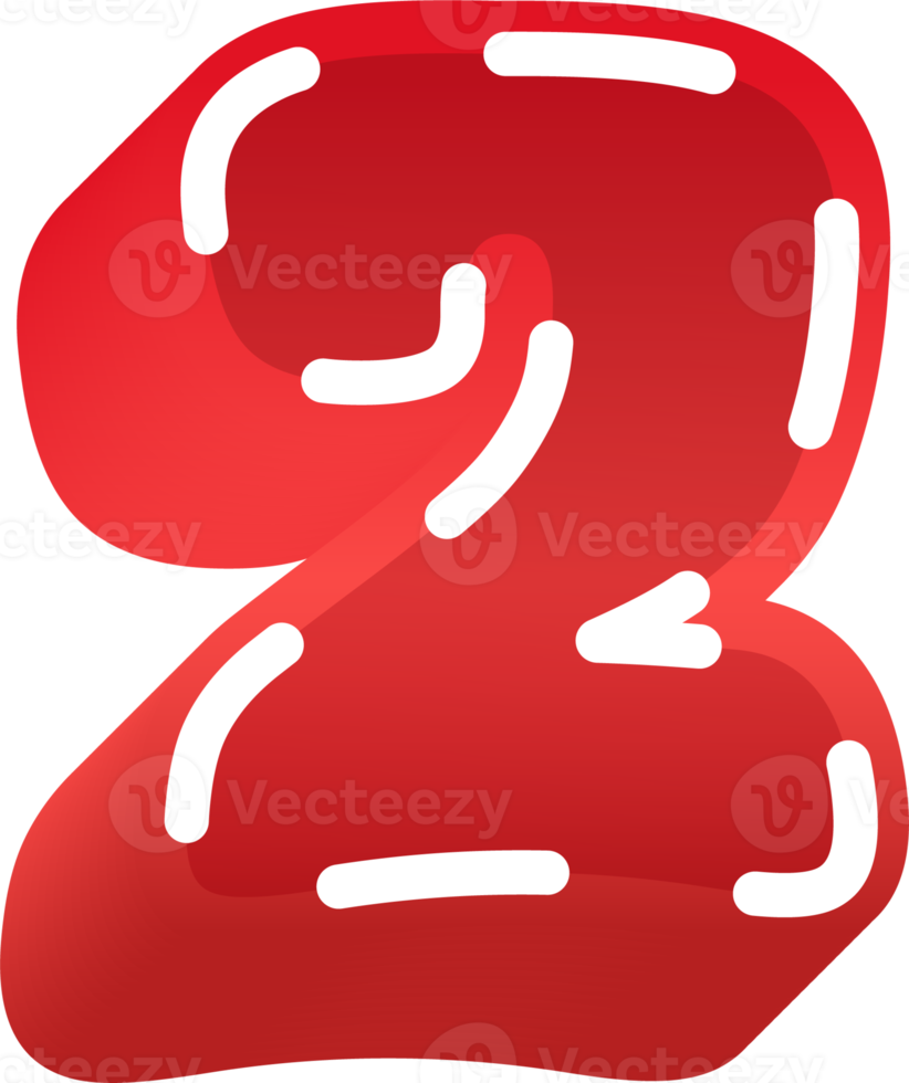 3d solide rot Nummer png