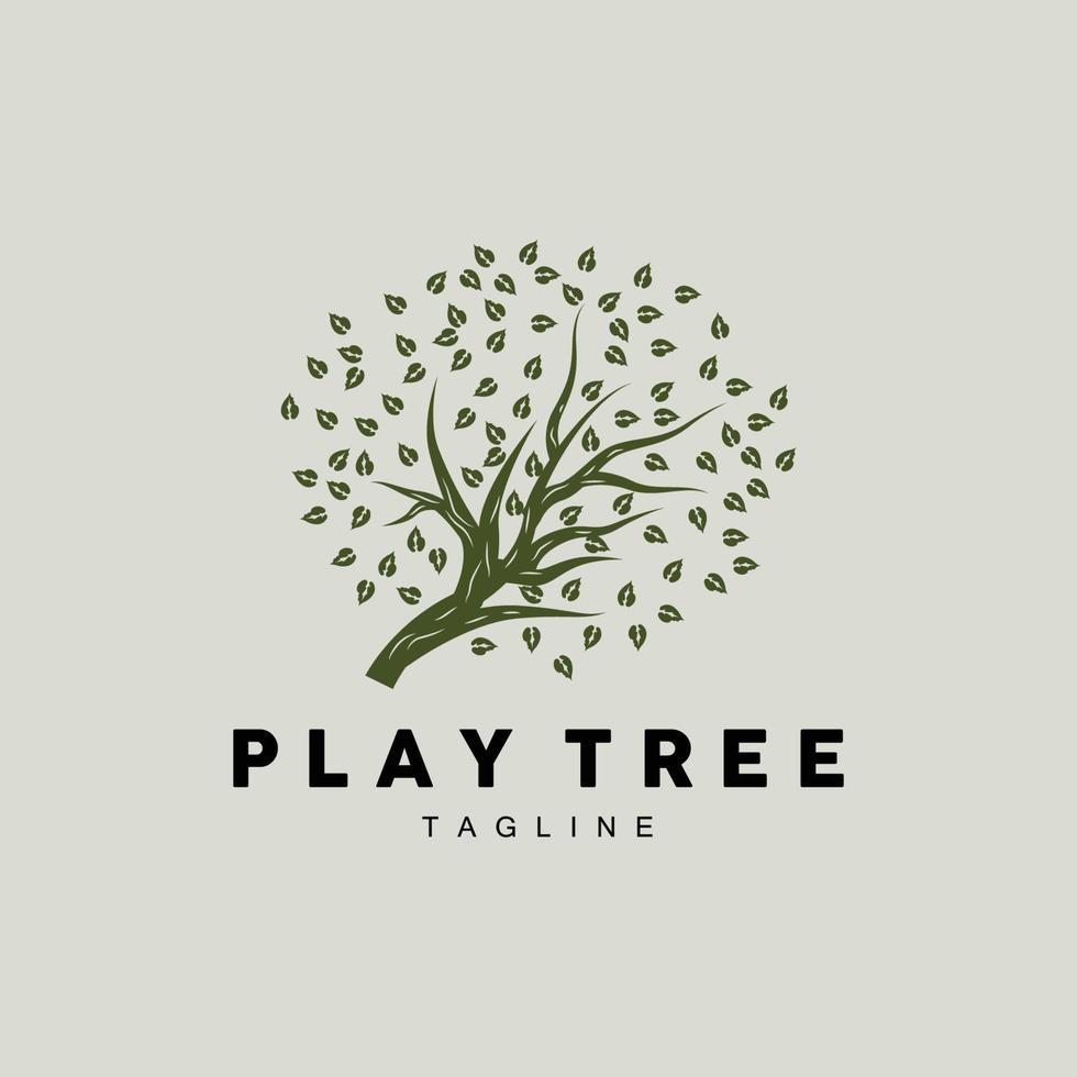 Tree Logo Design, Playground Vector, Education Tree Icon vector