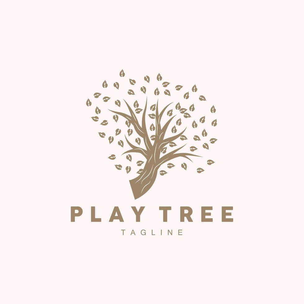 Tree Logo Design, Playground Vector, Education Tree Icon vector