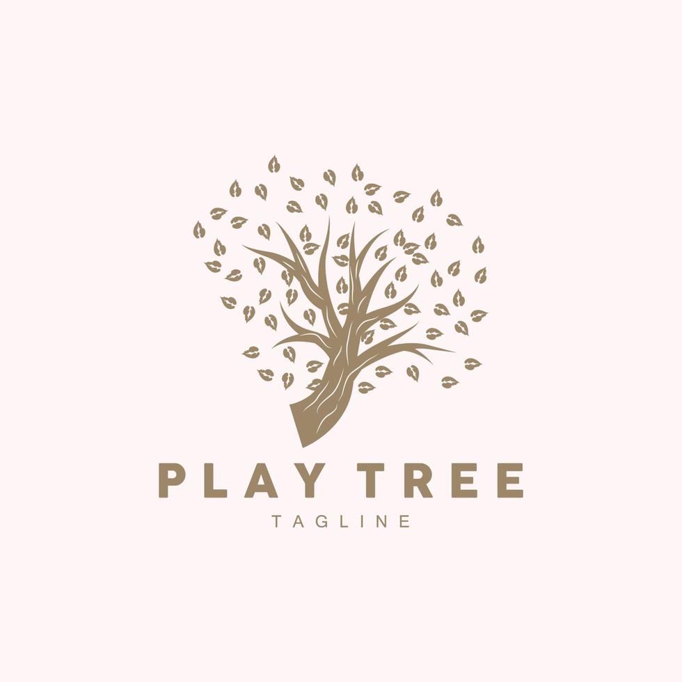 Tree Logo Design, Playground Vector, Education Tree Icon vector