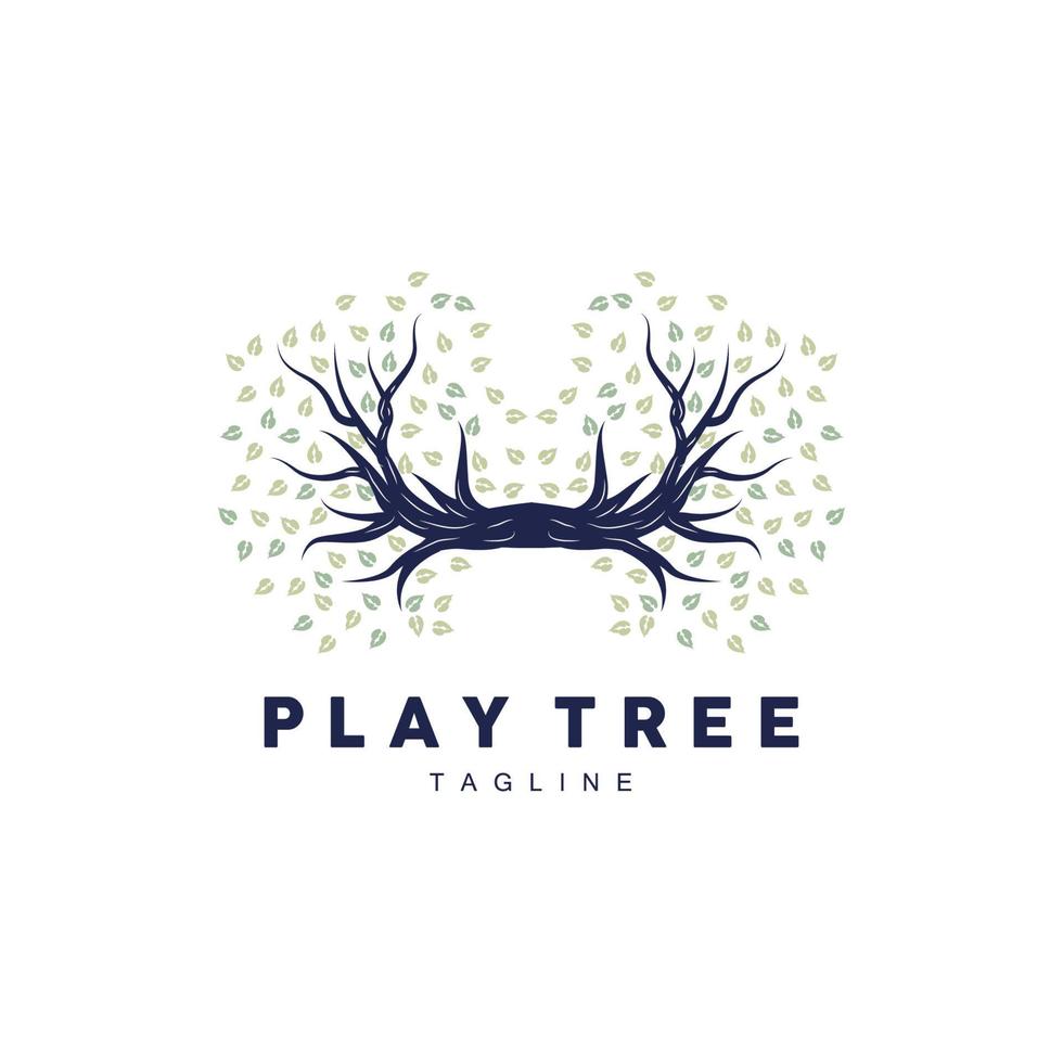 Tree Logo Design, Playground Vector, Education Tree Icon vector