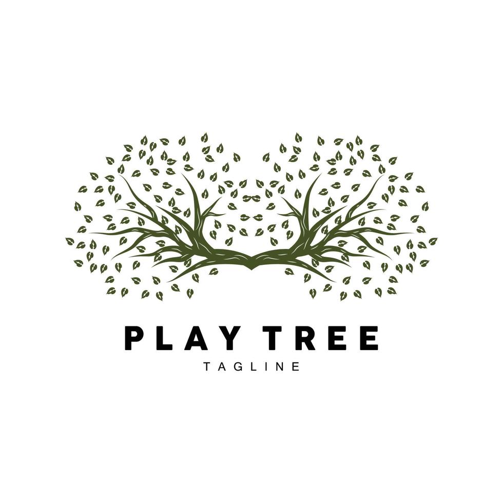Tree Logo Design, Playground Vector, Education Tree Icon vector