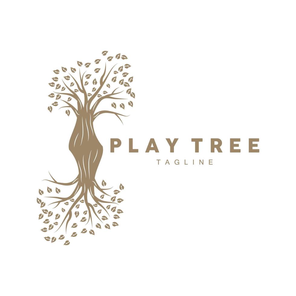 Tree Logo Design, Playground Vector, Education Tree Icon vector