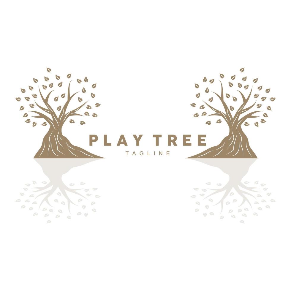 Tree Logo Design, Playground Vector, Education Tree Icon vector