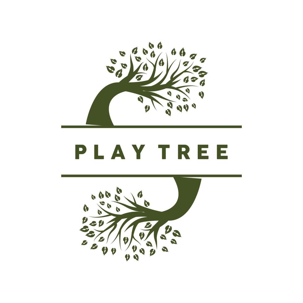 Tree Logo Design, Playground Vector, Education Tree Icon vector
