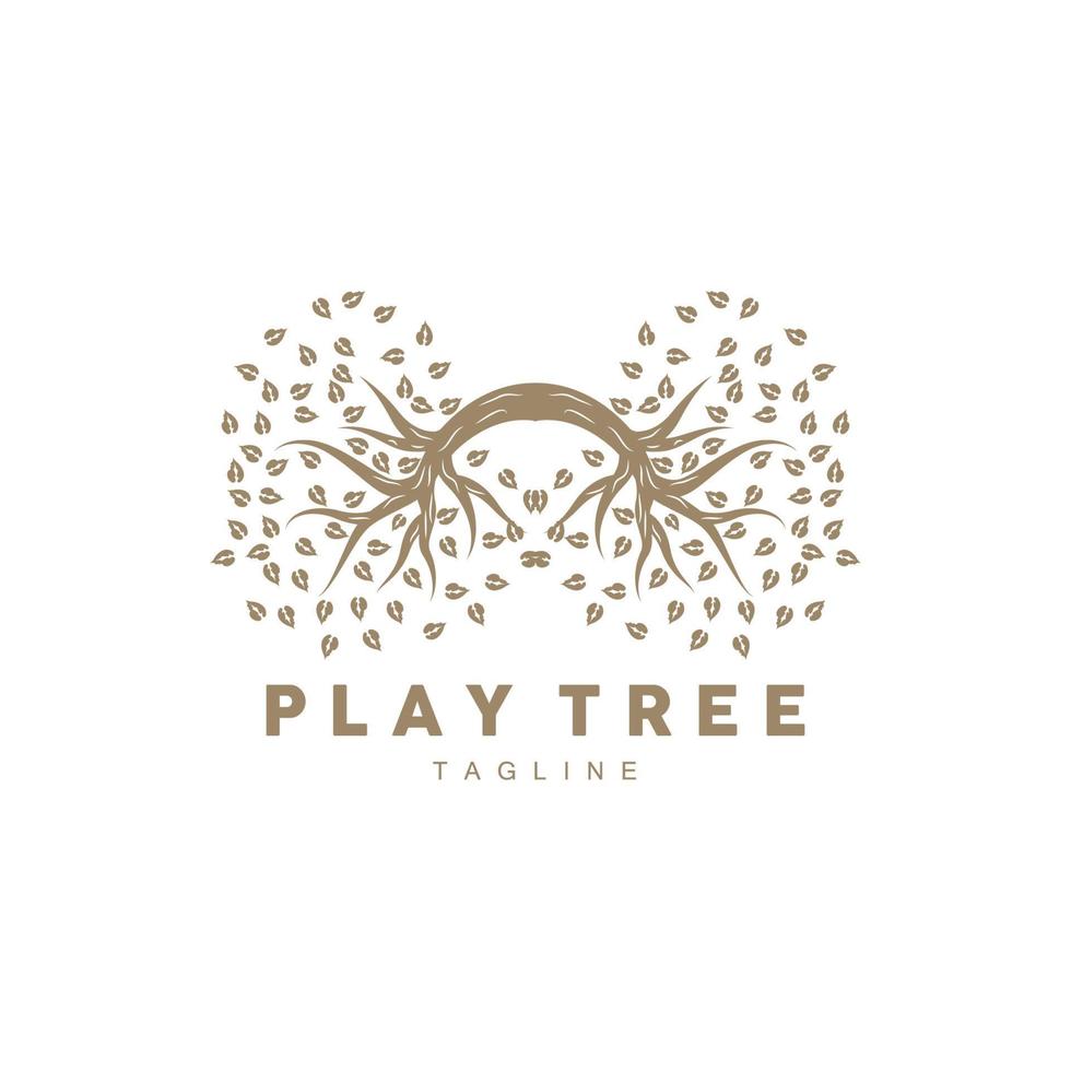 Tree Logo Design, Playground Vector, Education Tree Icon vector