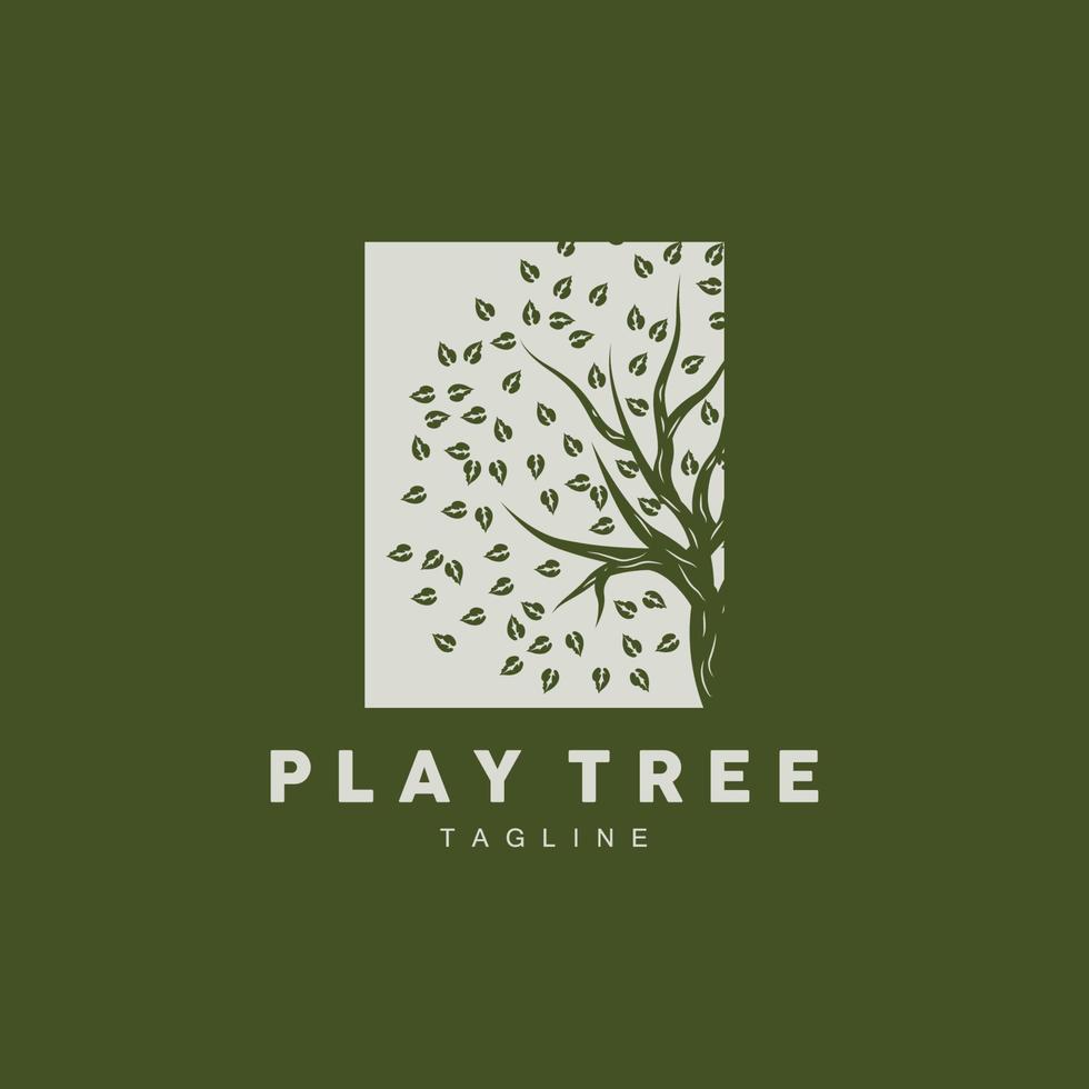 árbol logo diseño, patio de recreo vector, educación árbol icono vector