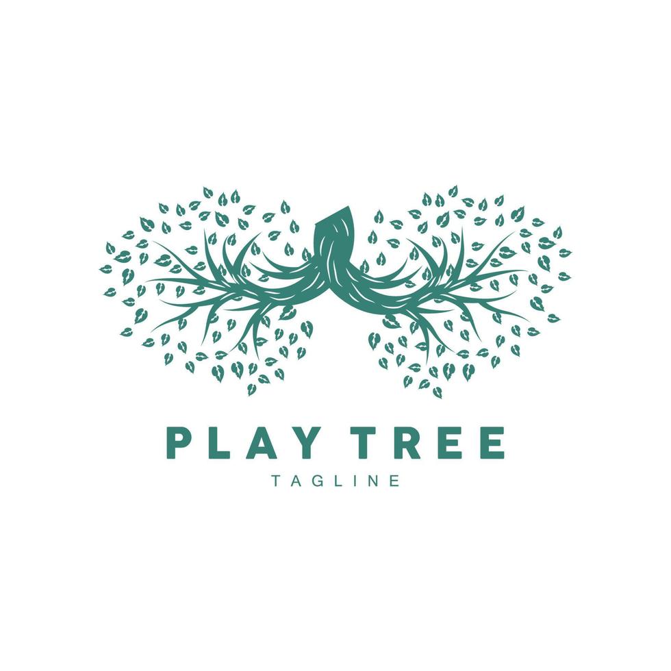 Tree Logo Design, Playground Vector, Education Tree Icon vector