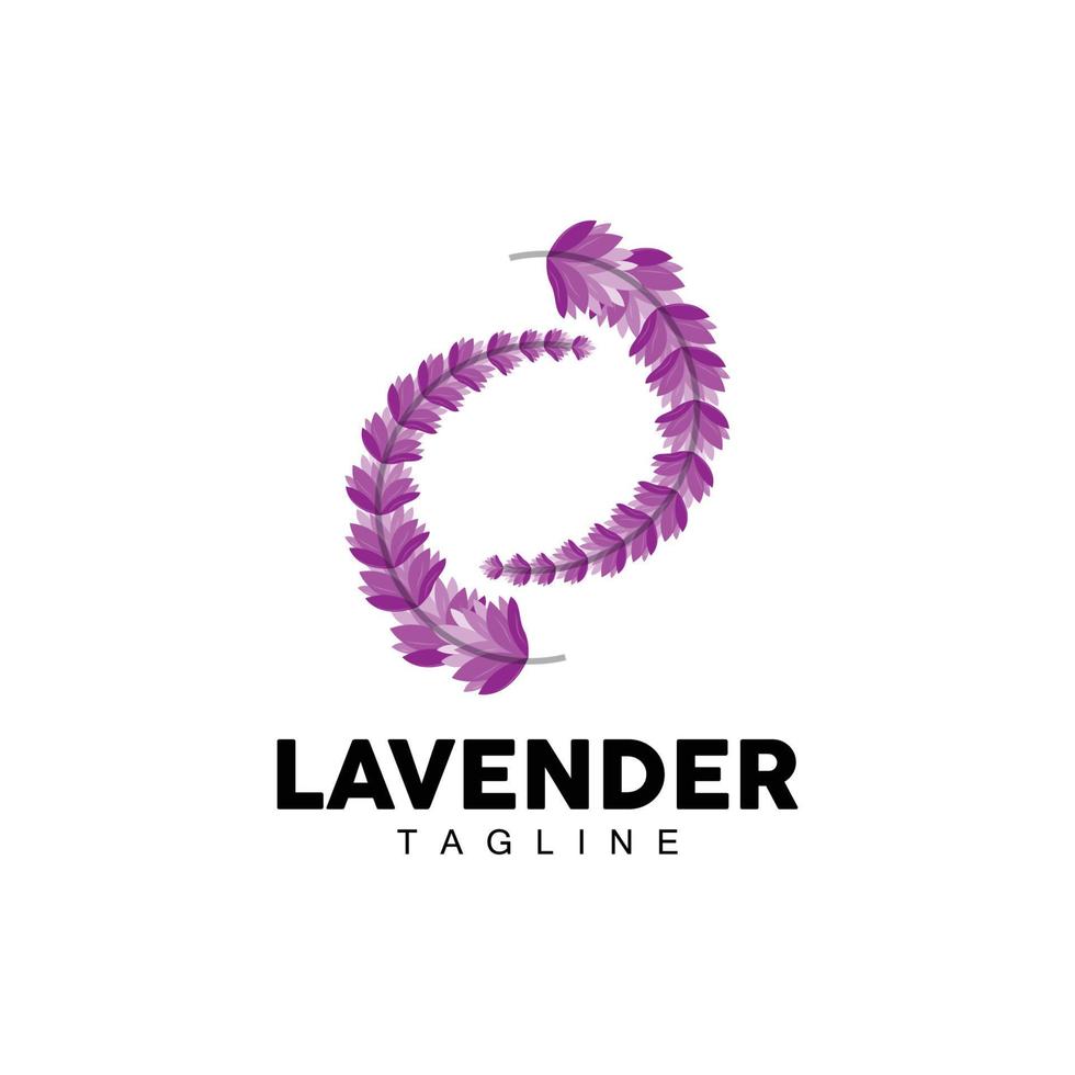 Lavender Logo, Hand Drawn Wedding Plant Design, Agriculture Vector, Symbol Illustration Template Icon vector