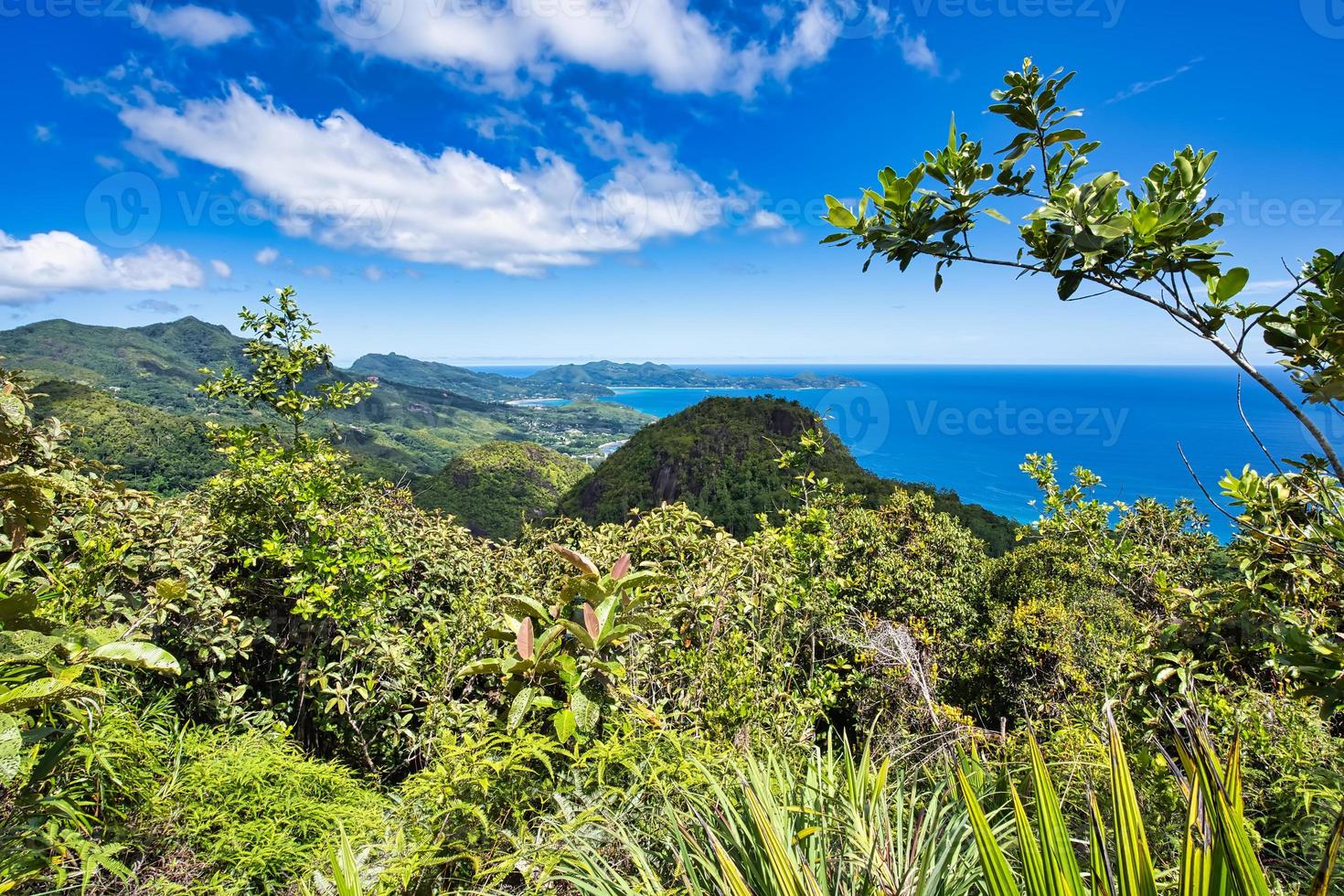 Tea tavern walk, view point over the ocean, Mahe Seychelles photo