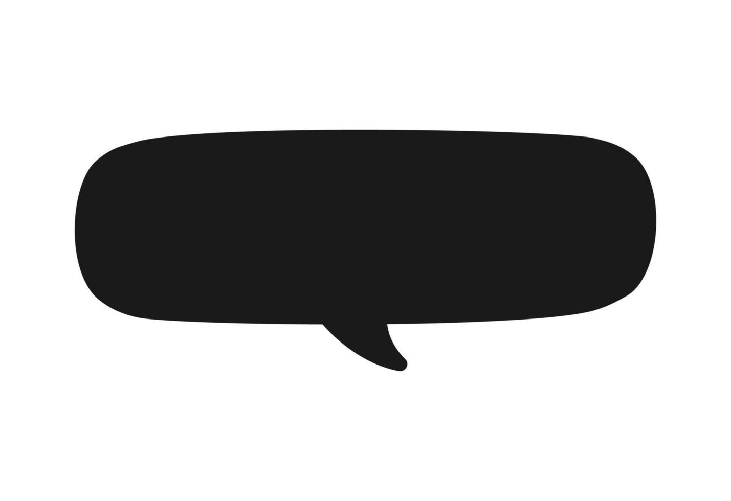 Hand Drawn Comics Style Speech Bubbles Silhouette Icon. Simple Flat Vector Illustration.