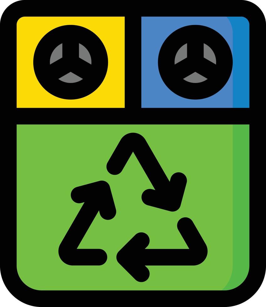 compartimiento reciclar reciclaje clasificación residuos ilustración vector