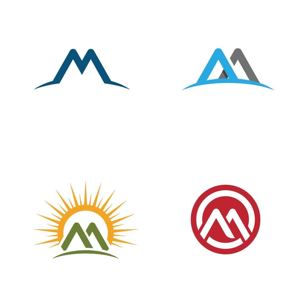M Letter Logo Template vector