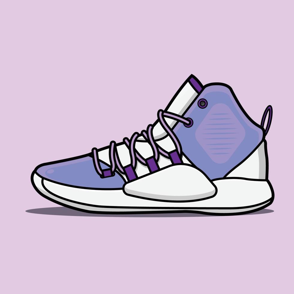 Purple Basketball Sneakers vector