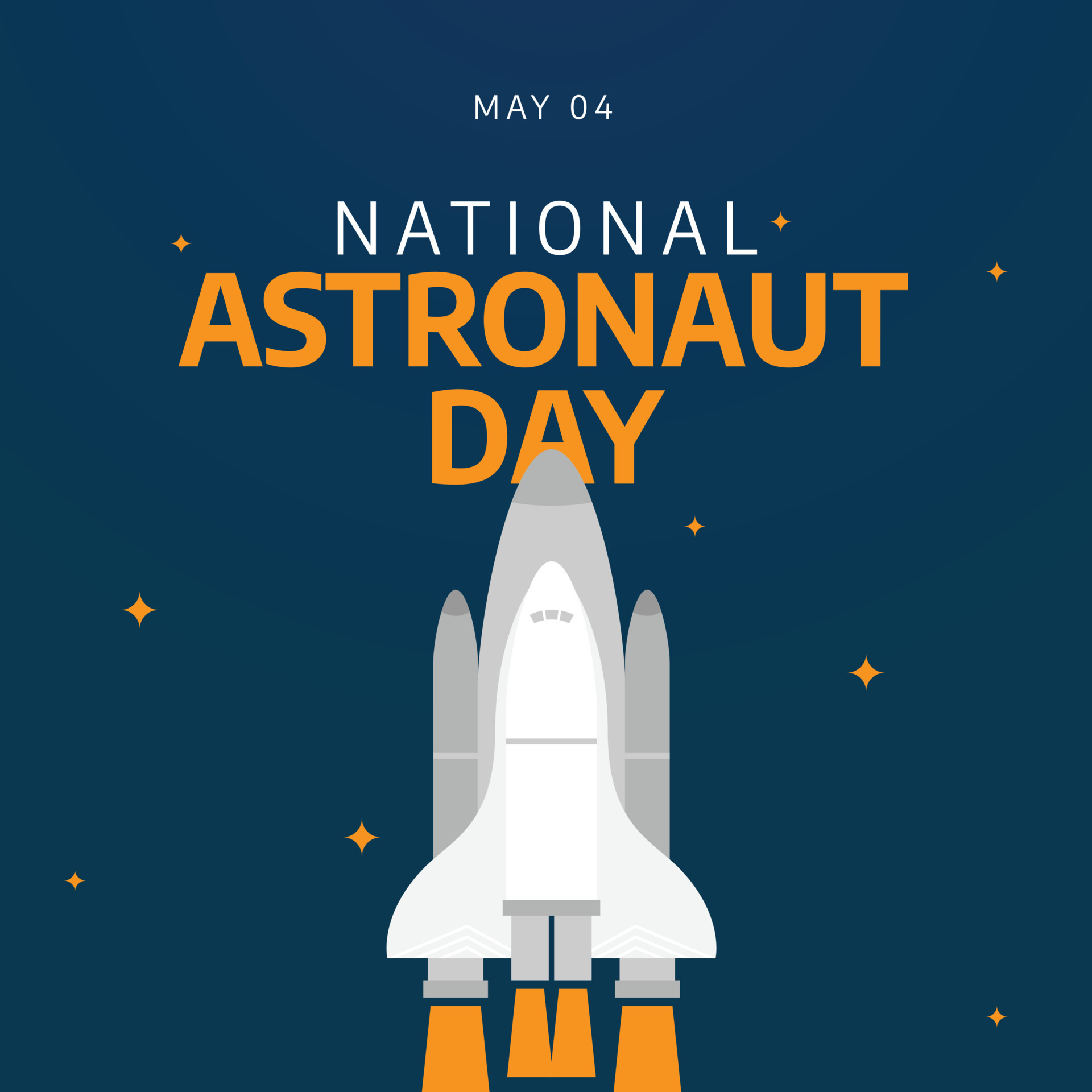 vector graphic of national astronaut day good for national astronaut