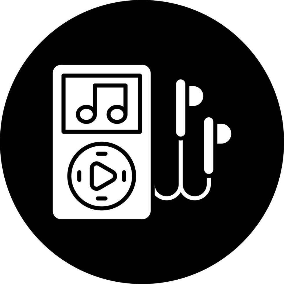 diseño de icono de vector de reproductor de música