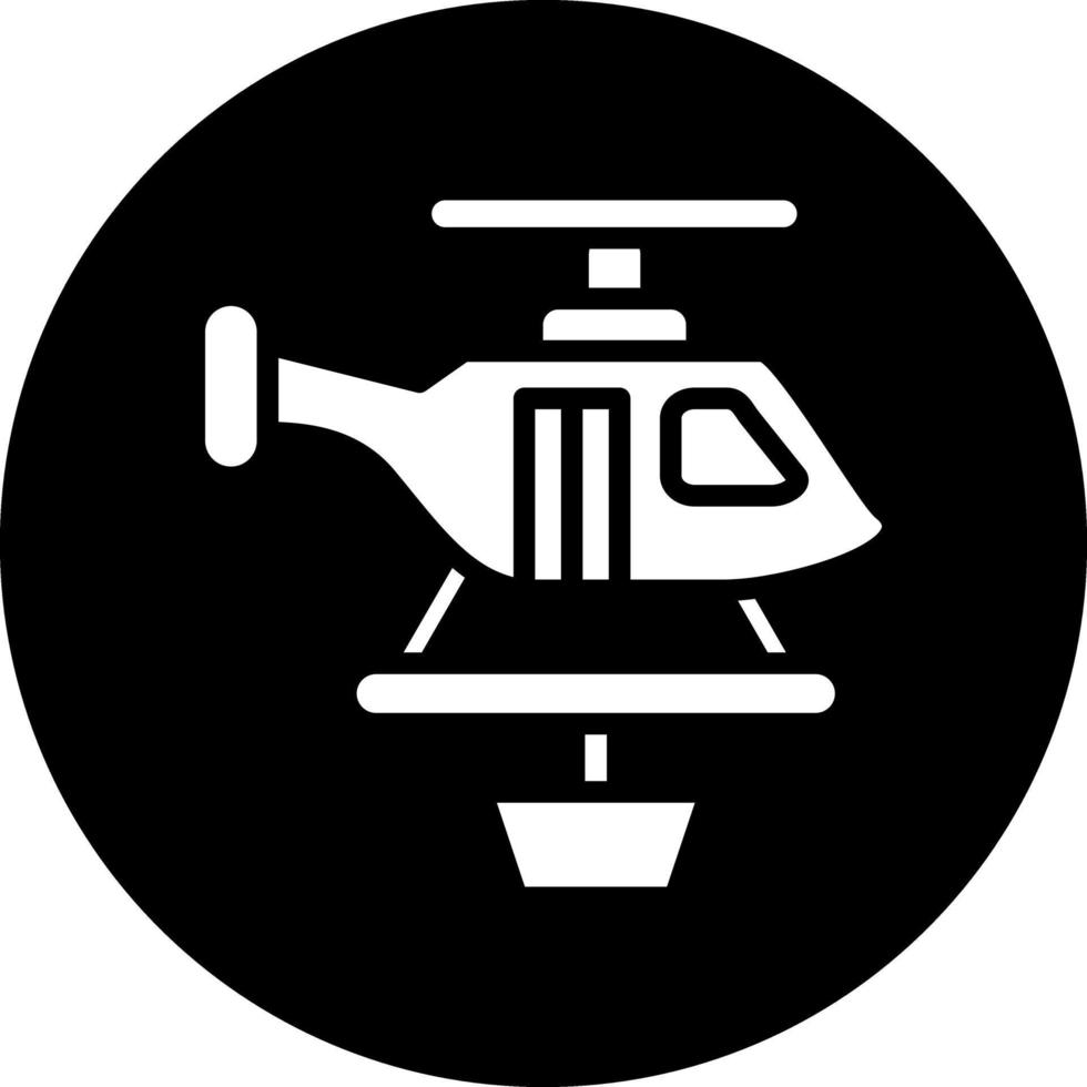 Firefighter Helicopter Vector Icon Design