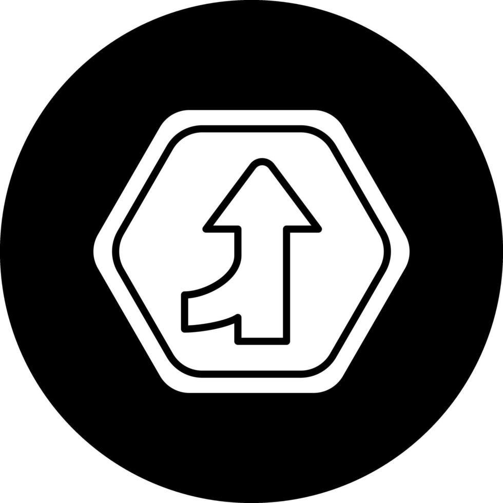 Merging Road Vector Icon Design