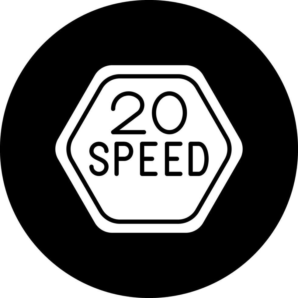 Speed Limit Vector Icon Design