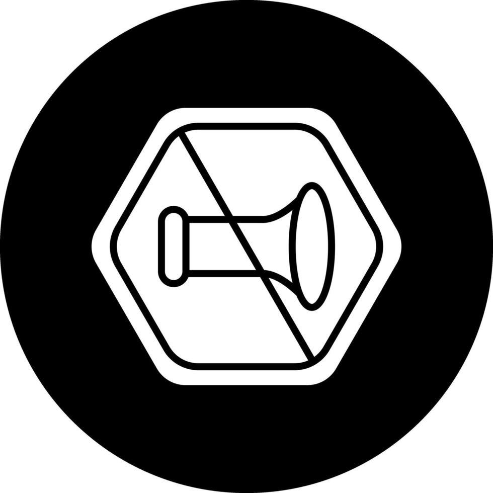 No Horn Vector Icon Design