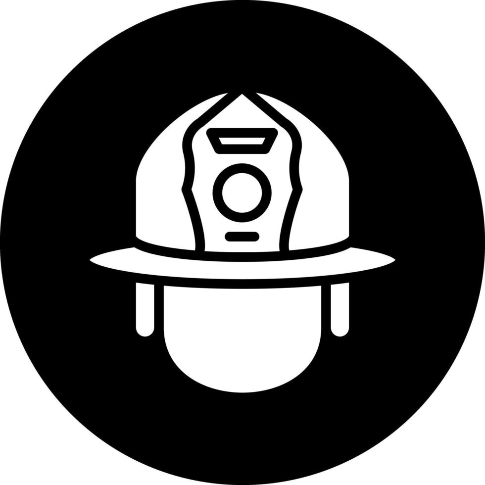 Firefighter Helmet Vector Icon Design