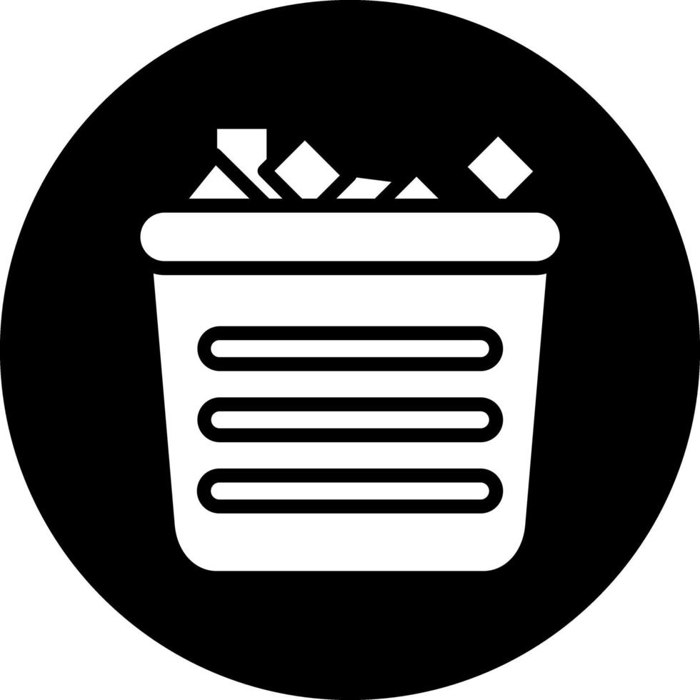 Ice Bucket Vector Icon Design