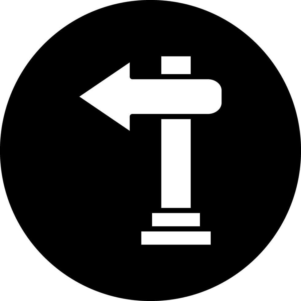 Signboard Left Vector Icon Design