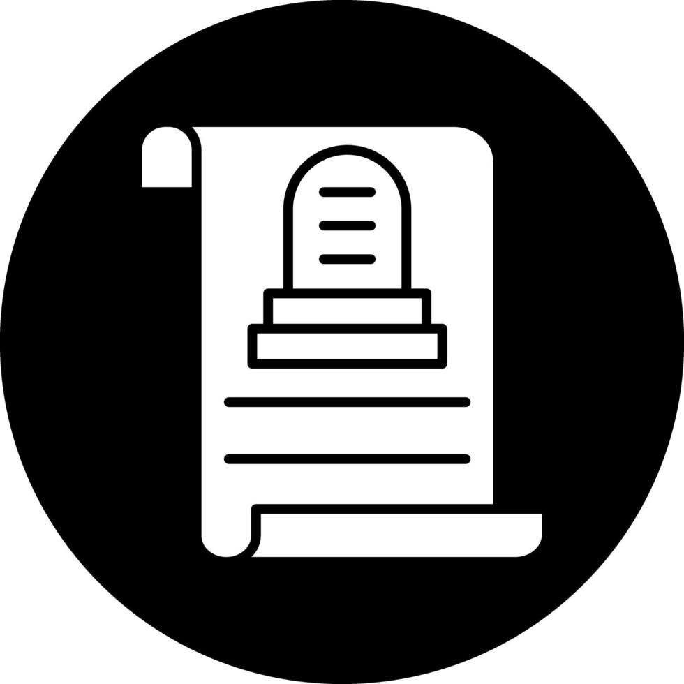 Death Certificate Vector Icon Design