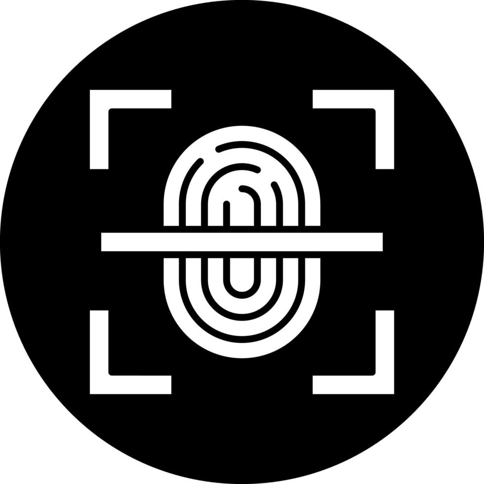 Fingerprint Scan Vector Icon Design