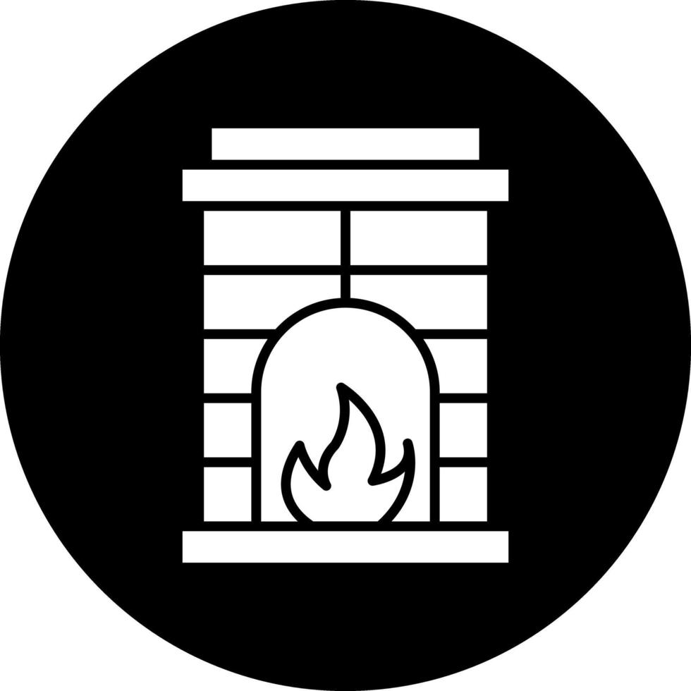 Fireplace Vector Icon Design