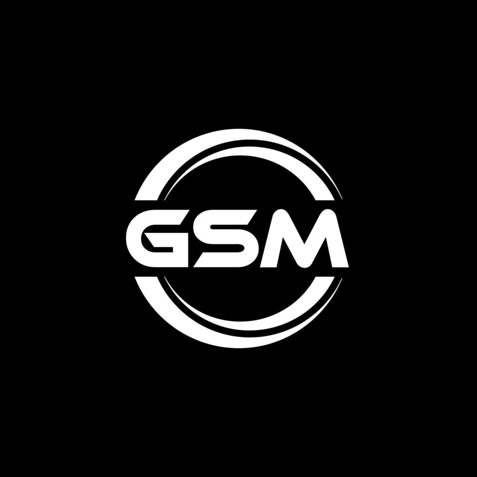 diseño de logotipo de letra gsm en la ilustración. logotipo vectorial, diseños de caligrafía para logotipo, afiche, invitación, etc. vector