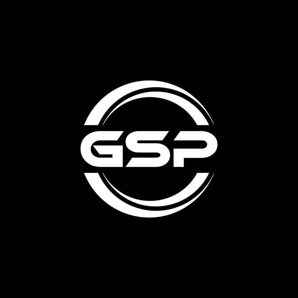 diseño de logotipo de letra gsp en ilustración. logotipo vectorial, diseños de caligrafía para logotipo, afiche, invitación, etc. vector