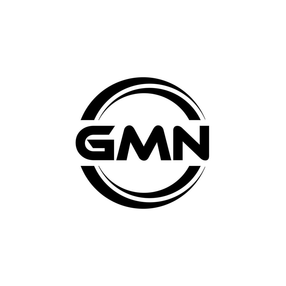 diseño del logotipo de la letra gmn en la ilustración. logotipo