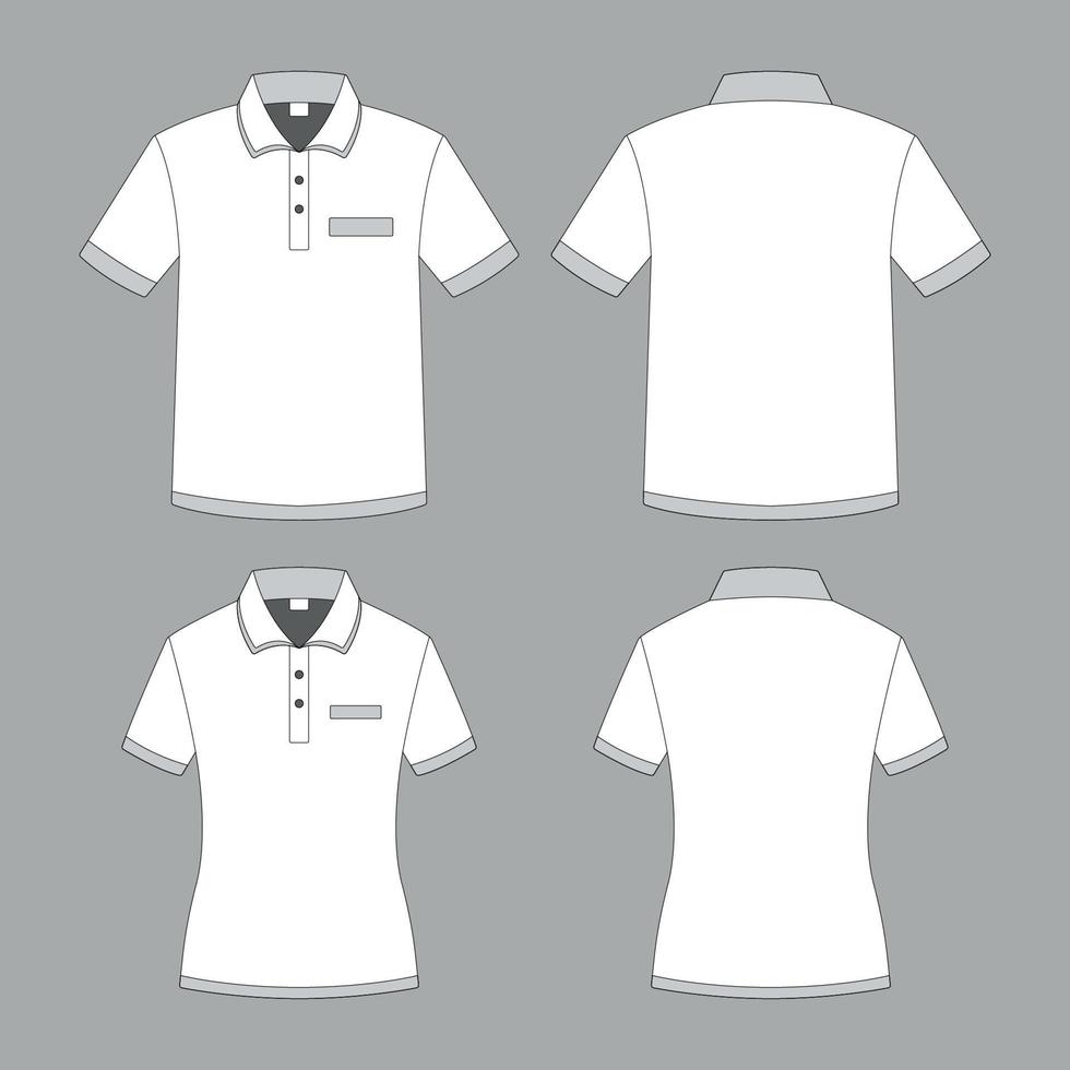 White Polo Shirt Outline Template Mock Up 22983220 Vector Art at Vecteezy