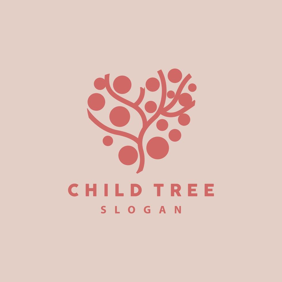 Tree Logo, Life Balance Education Vector, Luxurious Elegant Simple Tree Design, Playground Illustration Icon vector