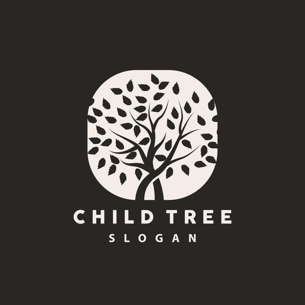 árbol logo, vida equilibrar educación vector, lujoso elegante sencillo árbol diseño, patio de recreo ilustración icono vector