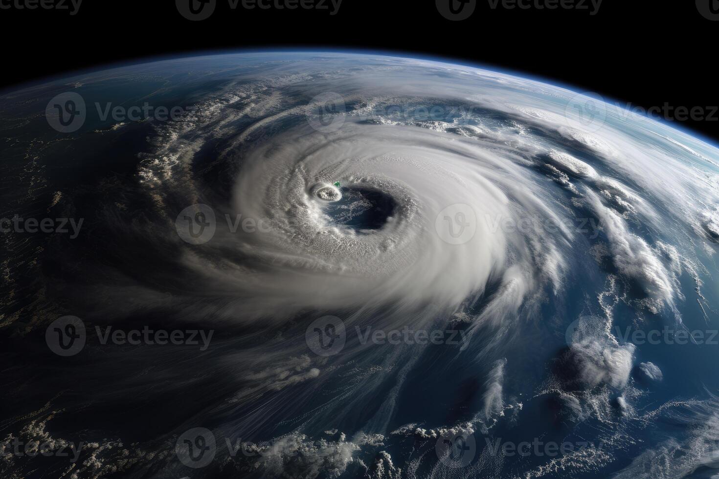 Super Typhoon, tropical storm, cyclone, hurricane, tornado, over ocean. Weather background. Typhoon, storm, windstorm, superstorm, gale moves to the ground. . photo