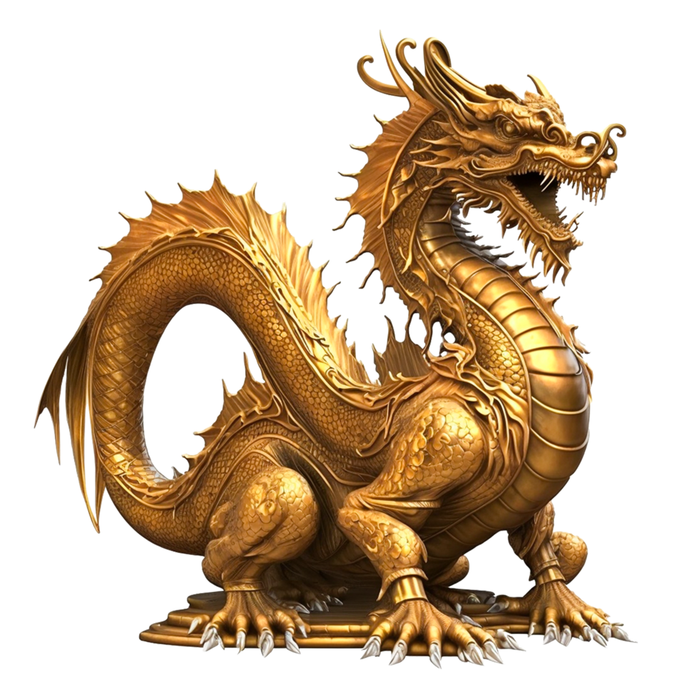 free Chinese golden dragon png