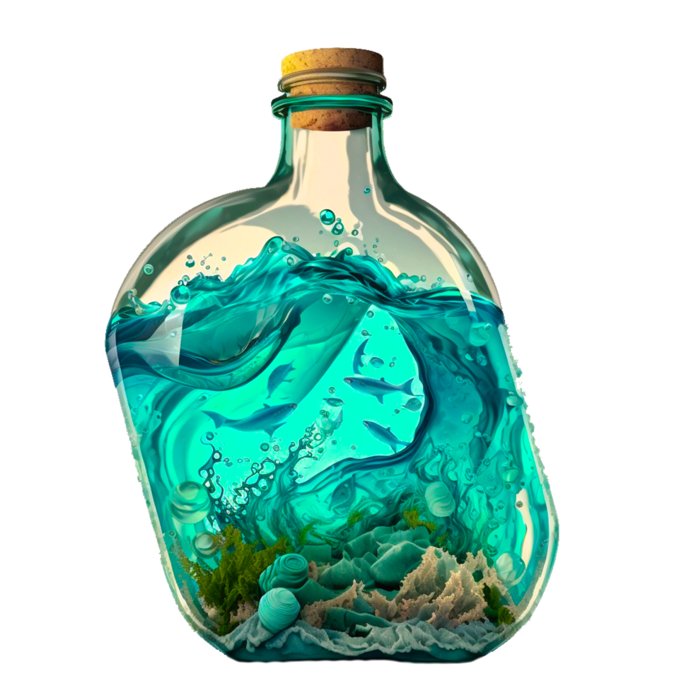 botella de verde elixir gratis ilustración png