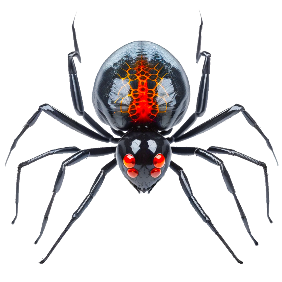 black spider isolated illustration png