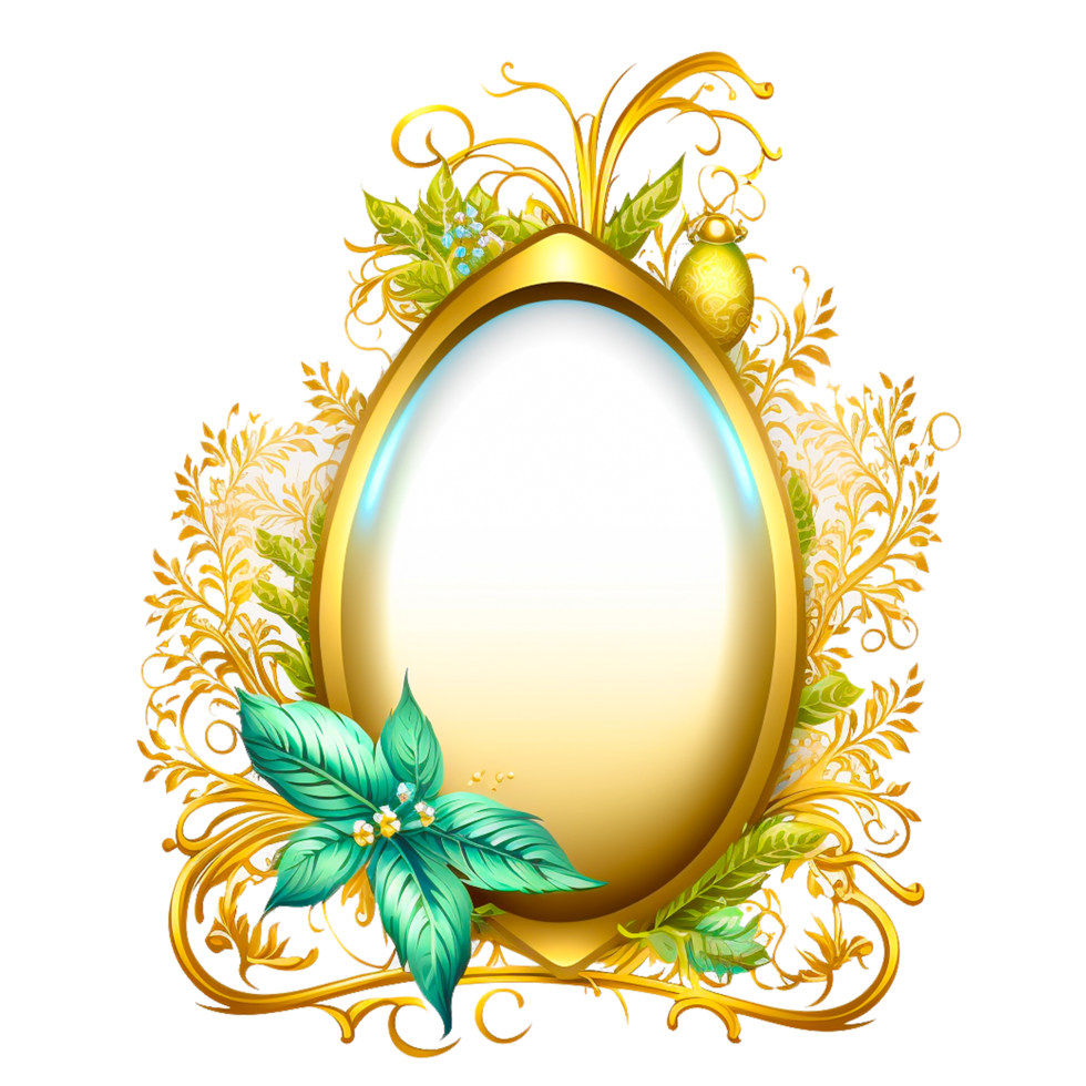 decorative oval shape frame png