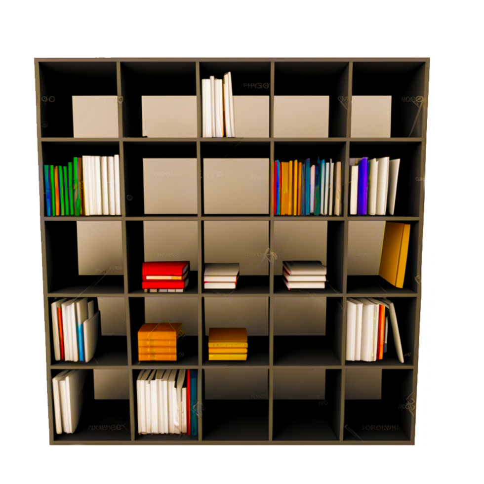 wooden bookshelves free illustration icon png