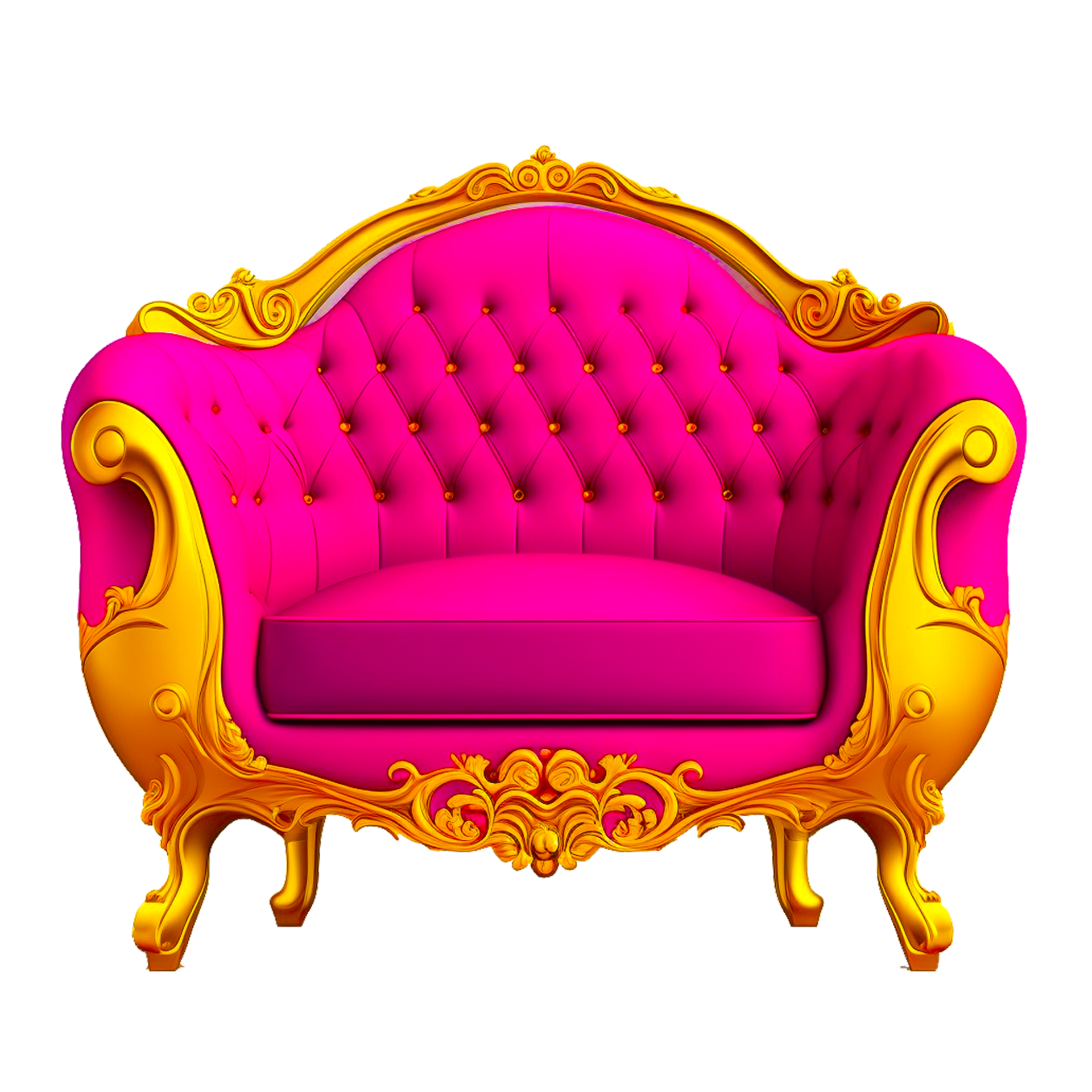 a pink vintage sofa on transparent background 22983471 PNG