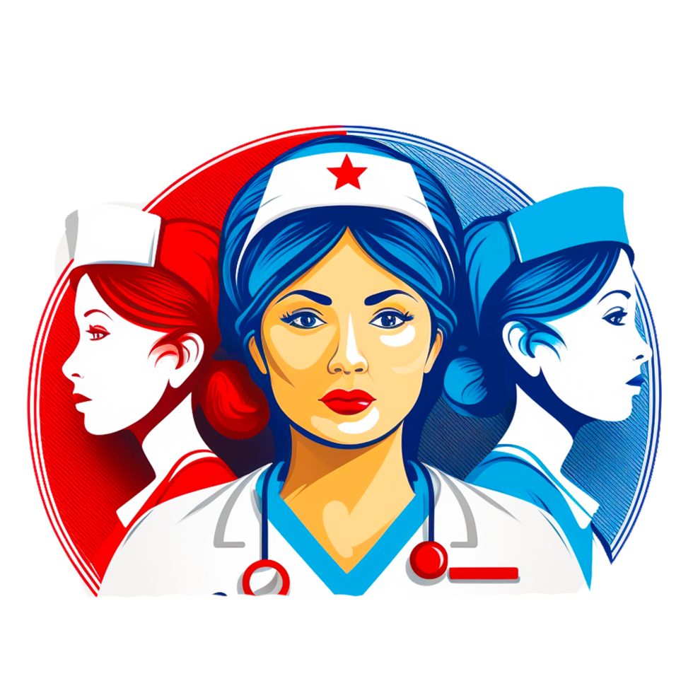 Flat icon of medical nurses png