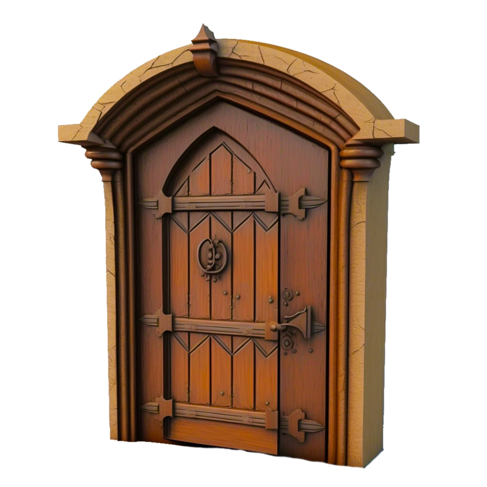 oude deur PNG transparant