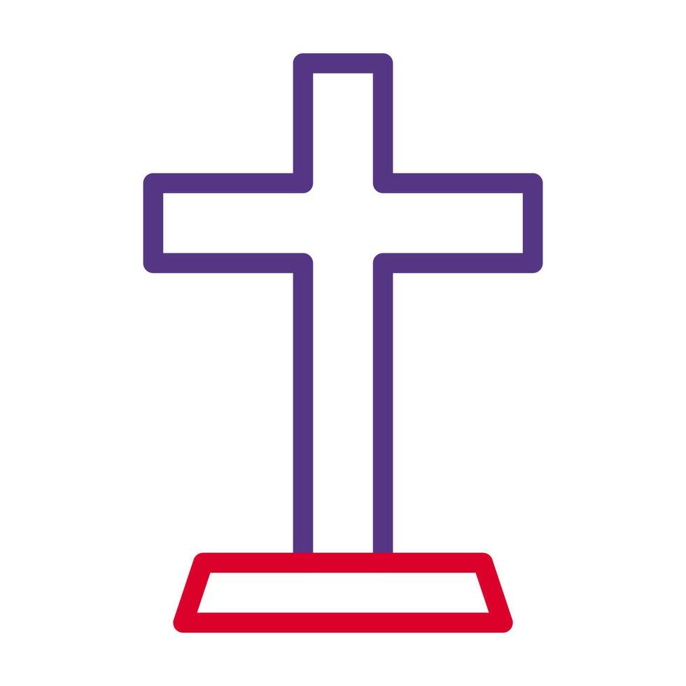 Salib icon duocolor red purple colour easter symbol illustration. vector