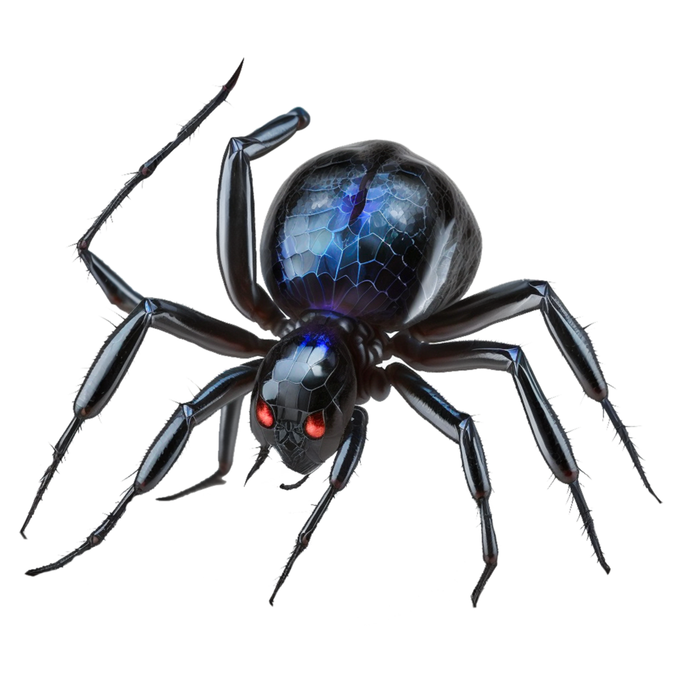 black spider PNG transparent