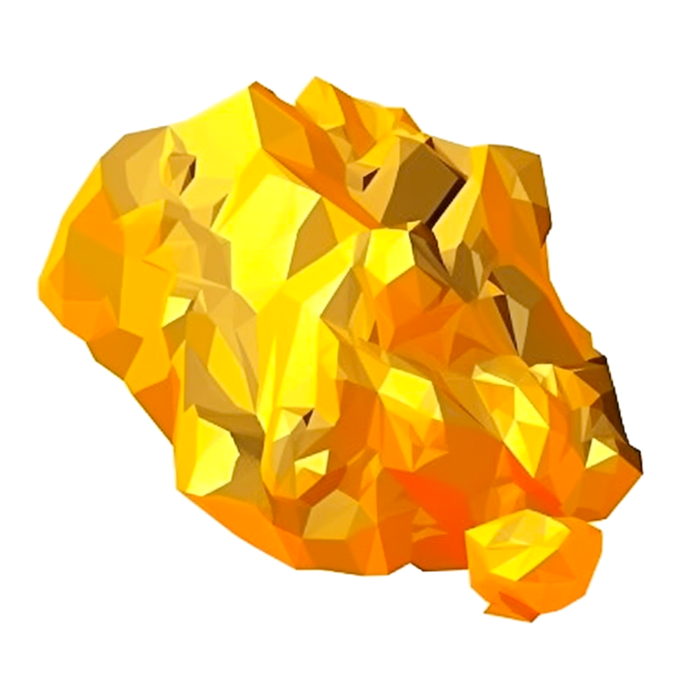 golden gem PNG transparent